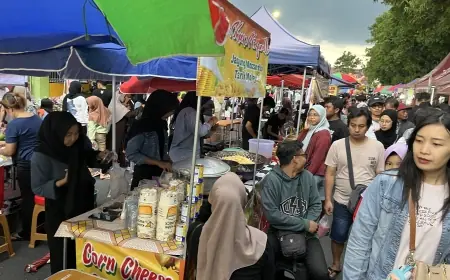 Ratusan Pedagang Serbu Jalan Kenanga, Bazar Takjil Ramadan Kota Blitar Disesaki Pemburu Hidangan Buka Puasa
