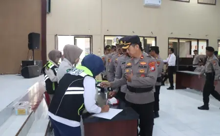 Polres Blitar Kota Gelar Tes Urine 93 Personel, Satu Polisi Positif