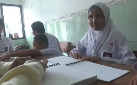 Cahaya di Ujung Jemari, Tadarus Al-Qur’an Braille di SLB PGRI Kedungwaru Tulungagung
