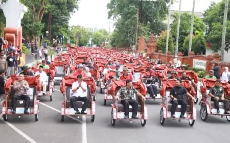 220 Unit Becak Listrik Bantuan Presiden di Nganjuk Disalurkan, Polisi Tegaskan Larangan Modifikasi