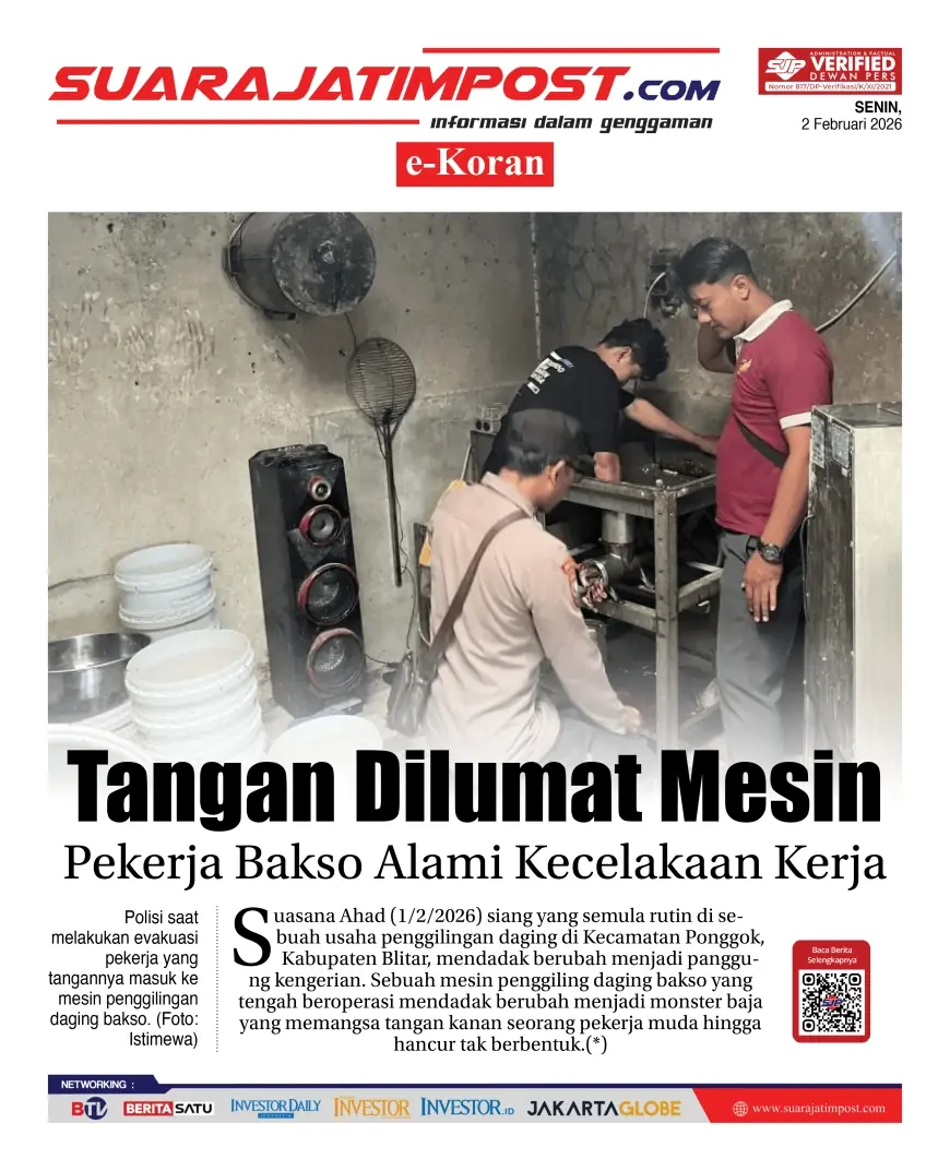 e-Koran, Edisi Senin, 2 Februari 2026