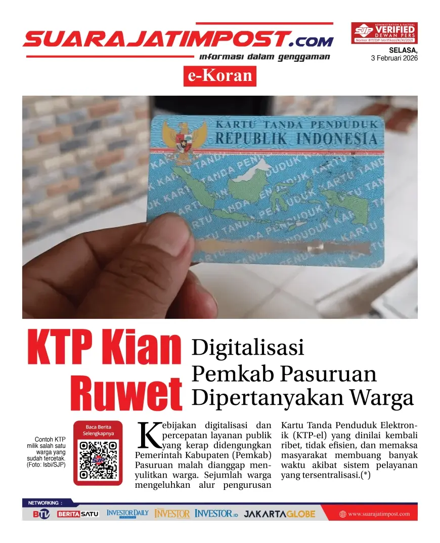 e-Koran, Edisi Selasa, 3 Februari 2026
