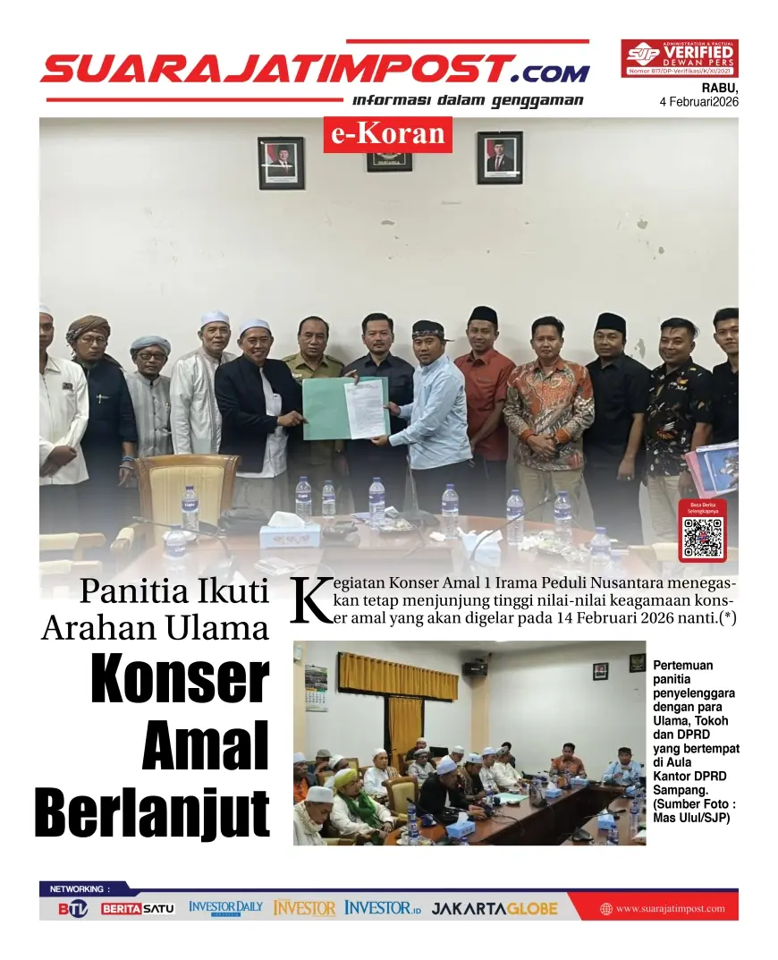 e-Koran, Edisi Rabu, 4 Februari 2026