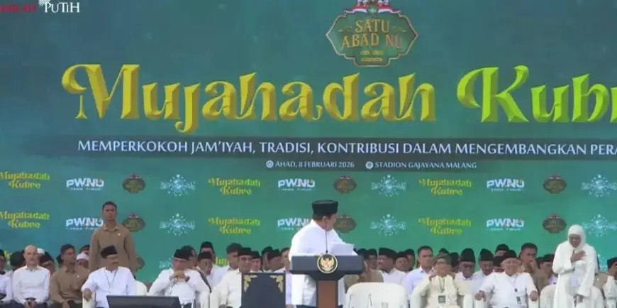 Di Hadapan 100 Ribu Nahdliyin di Malang, Presiden Prabowo Tegaskan Pemimpin Harus Bersatu