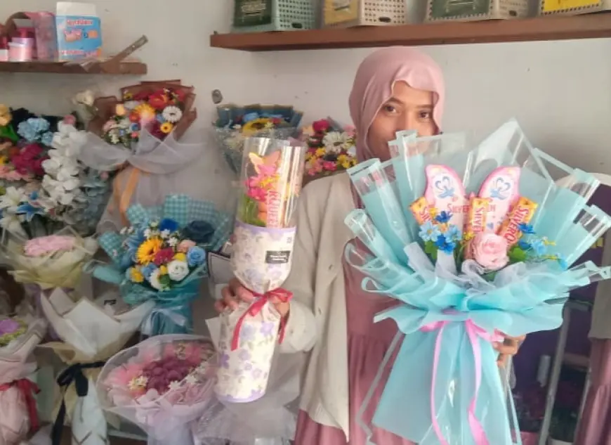 Jelang Hari Kasih Sayang, Permintaan Buket di Jombang Meningkat