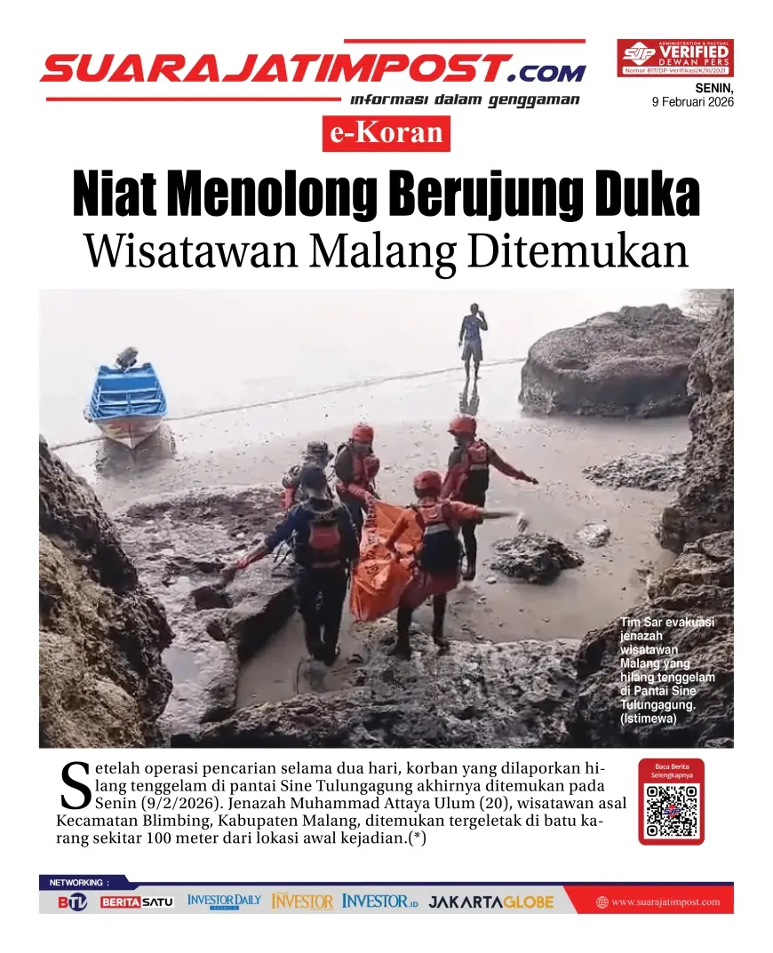 e-Koran, Edisi Senin, 9 Februari 2026