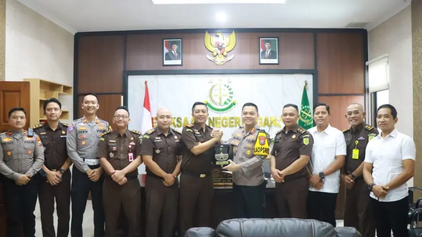 Perkuat Kolaborasi Penegak Hukum, Kapolres Nganjuk Silaturahmi ke Kejaksaan Negeri