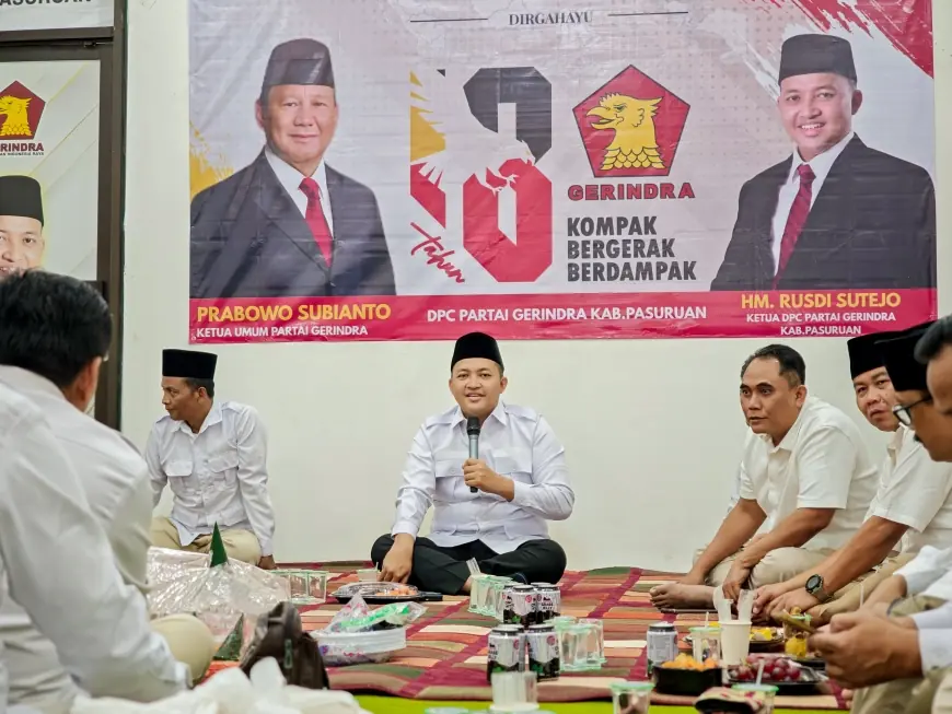 Perayaan HUT Ke-18 Partai Gerindra, Bupati Pasuruan Targetkan Menang Mutlak dalam Pemilu 2029