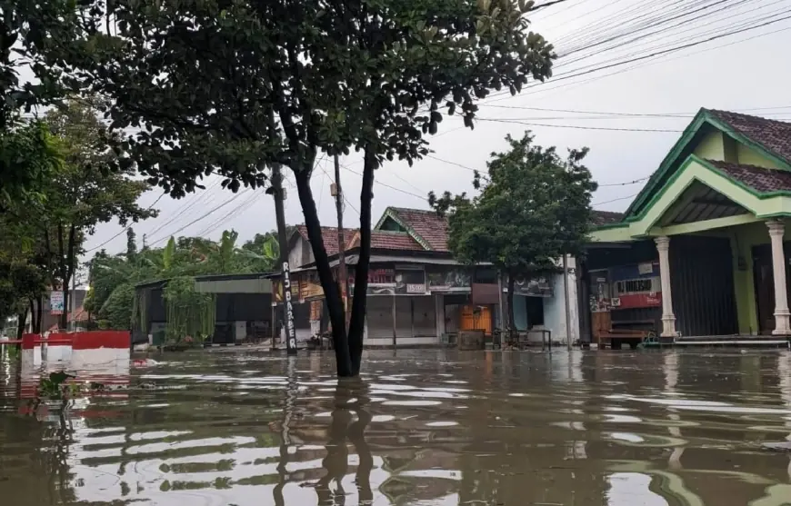 Banjir Luapan Sungai Avour Rendam 7 Desa di Gresik