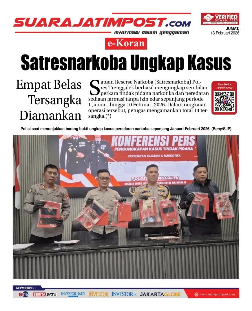 e-Koran, Edisi Jumat, 13 Februari 2026