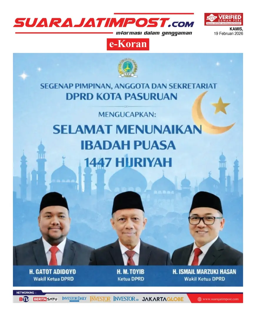 e-Koran, Edisi Kamis, 19 Februari 2026