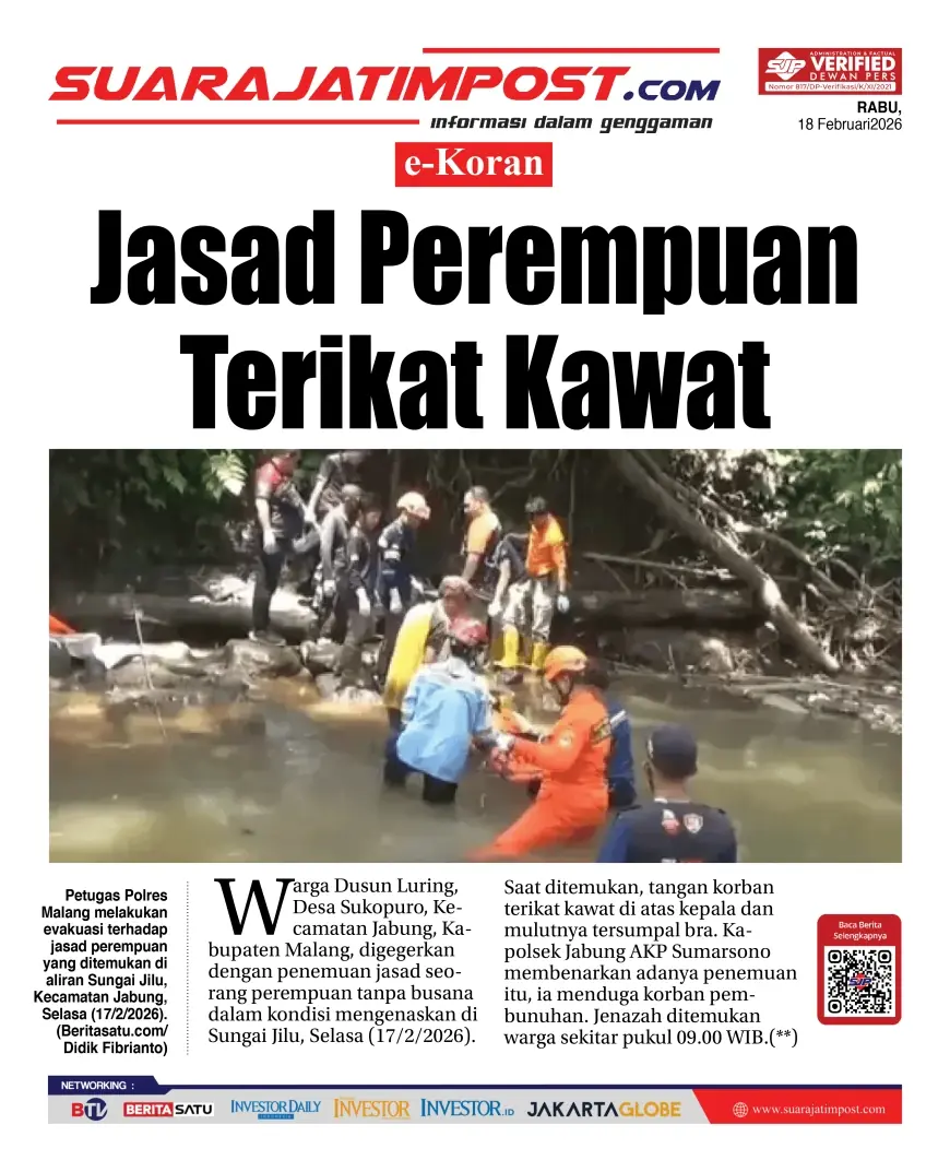 e-Koran, Edisi Rabu, 18 Februari 2026