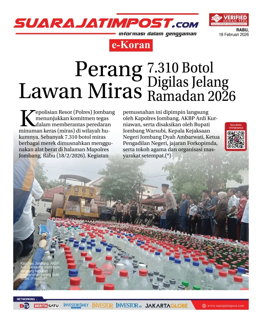 e-Koran, Edisi Rabu, 18 Februari 2026