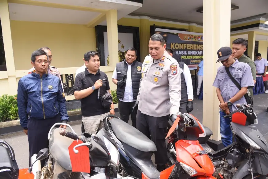 11 Motor Curian Diamankan, Jaringan Curanmor dan Narkoba di Bondowoso Terbongkar