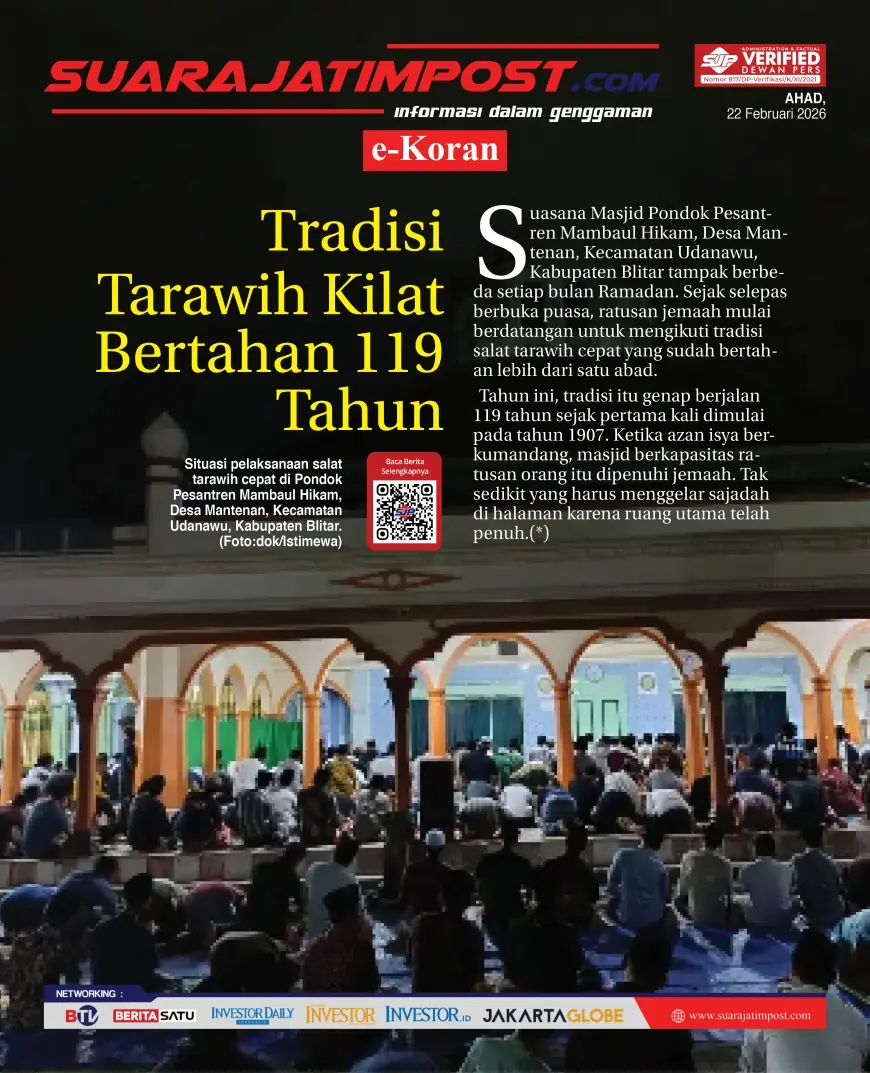 e-Koran, Edisi Ahad, 22 Februari 2026