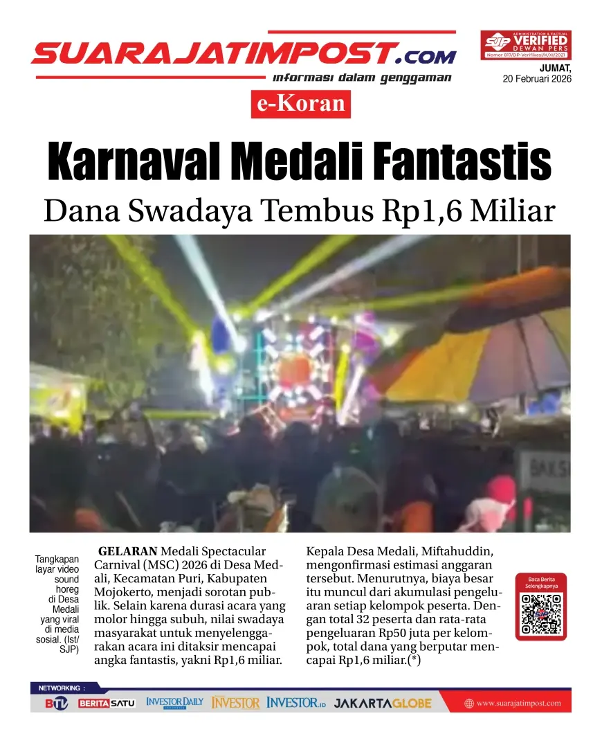 e-Koran, Edisi Jumat, 20 Februari 2026