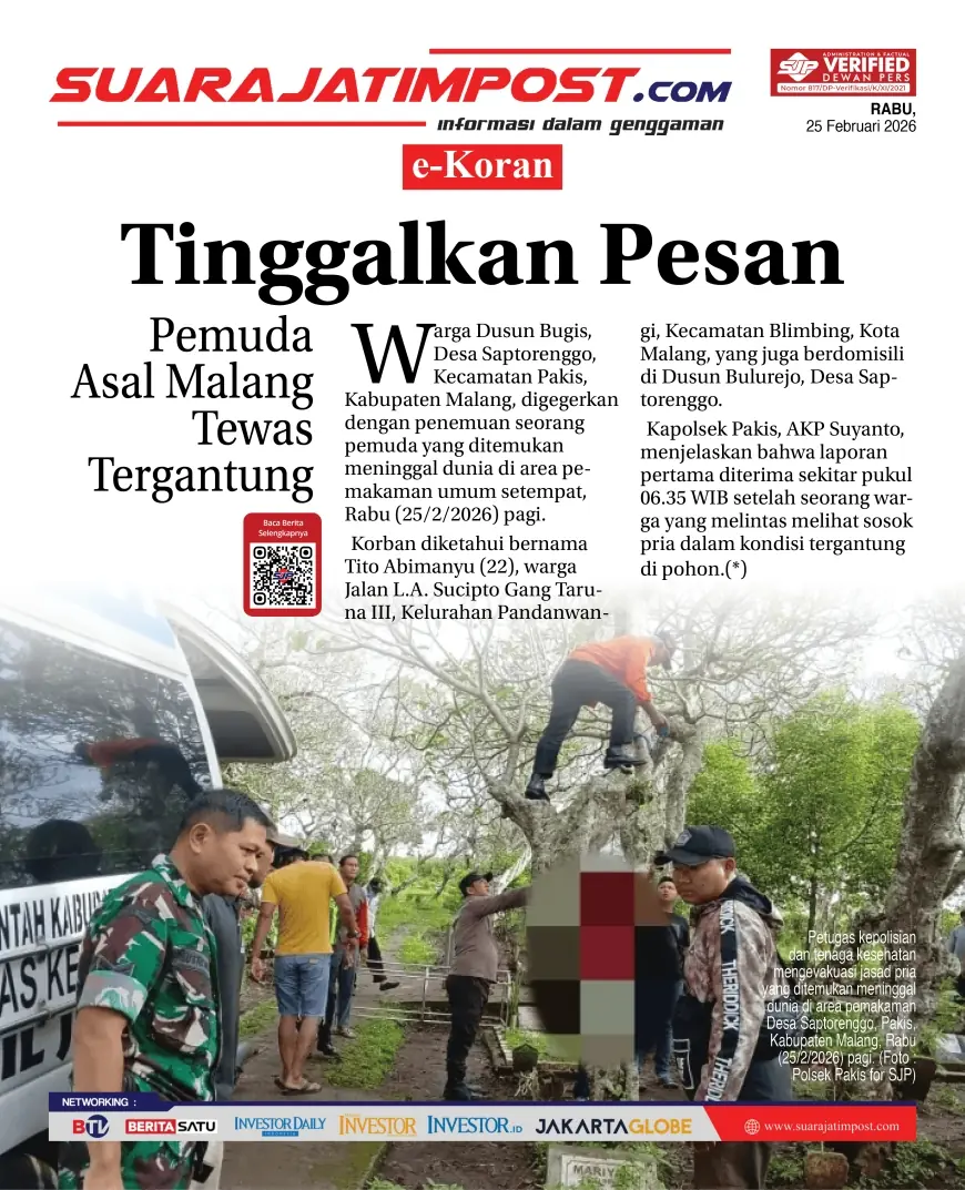 e-Koran, Edisi Rabu, 25 Februari 2026