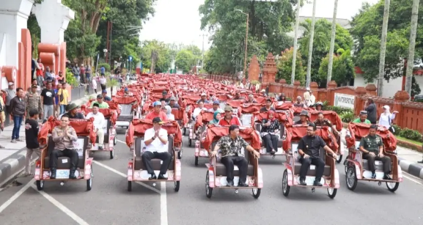 220 Unit Becak Listrik Bantuan Presiden di Nganjuk Disalurkan, Polisi Tegaskan Larangan Modifikasi
