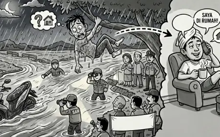 Dicari TIm SAR di Sungai Saptorenggo Malang, Ealah Orangnya Lagi Ngopi di Rumah