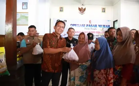 Operasi Pasar Murah  2026, Bupati Bojonegoro Buka Langsung Kegiatan Perdana Di Desa Tanjungharjo, Kapas