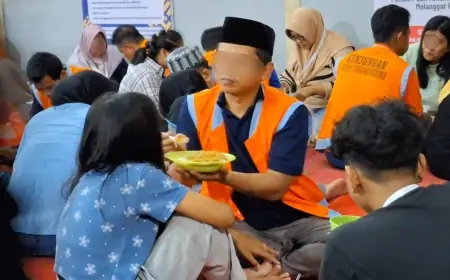 Peluk Hangat di Sore Ramadan, Puluhan Warga Binaan Lapas Tulungagung Buka Puasa Bersama Keluarga
