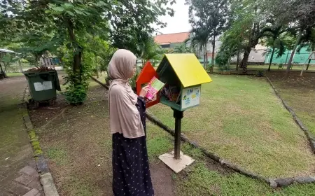 Tingkatkan Literasi di Ruang Publik, Warga Inisiasi Kotak Baca di Taman Maramis Probolinggo