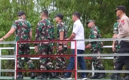 Safari Ramadan di Kodim 0810 Nganjuk, Jenderal Bintang Dua Tinjau Jembatan Perintis Garuda