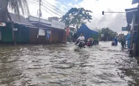 Jalur Alternatif Lamongan untuk Mudik Terendam Banjir Setinggi 60 Cm