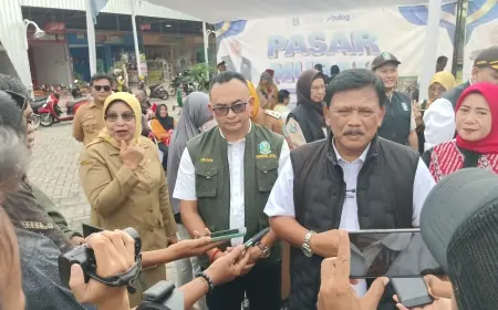 Pemprov Jatim dan Pemkab Nganjuk Gelar Pasar Murah, Bupati Pastikan Stok Sembako Aman