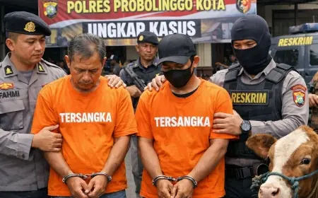 Modus Jual Sapi Orang Lain, Dua Pelaku Penipuan di Pasar Wonoasih Probolinggo Diringkus