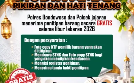 Mudik Tanpa Was-was, Polres Bondowoso Buka Penitipan Kendaraan dan Barang Berharga Gratis