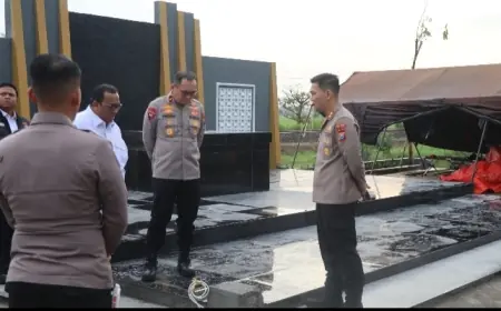 Progres Dikebut, Wakapolda Jatim Bersama Kapolres Nganjuk Tinjau Pembangunan Tugu dan Museum Marsinah