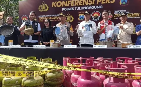 Polres Tulungagung Ungkap Penyebab Kelangkaan LPG 3 Kg, Dua Tersangka Ditangkap