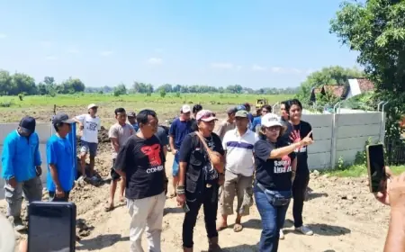 Diduga Tak Berizin, Proyek Pengurukan PT Mitra Abadi Sempurna Didemo Warga Nganjuk