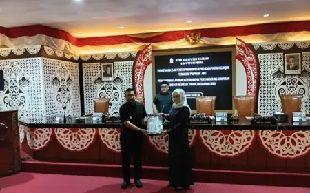 DPRD Nganjuk Gelar Rapat Paripurna Pengesahan Pimpinan AKD dan LKPJ Bupati 2025