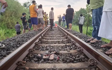 Pria Tanpa Identitas Ditemukan Meninggal di Rel Kereta Api Tulungagung