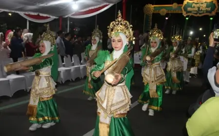 Beragam Kreatifitas Peserta Festival Musik Patrol Semarakkan Malam Takbir Kota Kediri
