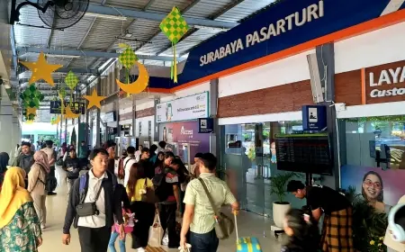 Arus Balik Menguat, 576 Ribu Penumpang Padati KAI Daop 8