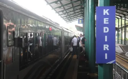 Volume Penumpang di Stasiun Kediri Tetap Tinggi Pascapuncak Arus Balik