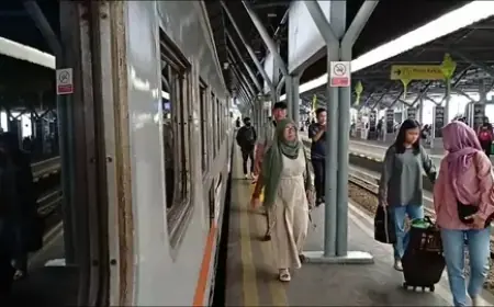 H+6 Lebaran, 47 Ribu Penumpang Padati Stasiun di Wilayah Daop 8 Surabaya