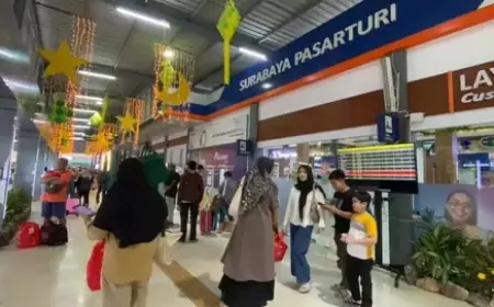 Arus Balik Lebaran, 14.526 Penumpang Padati Stasiun Pasar Turi Surabaya