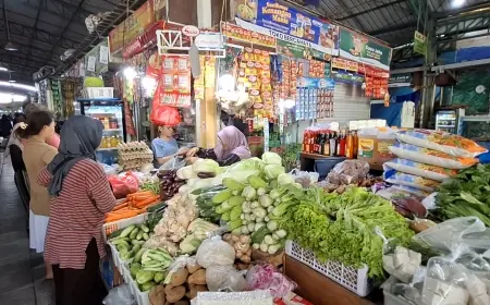 Harga Pangan di Pasar Tradisional Gresik Mulai Melandai Pascalibur Lebaran 2026