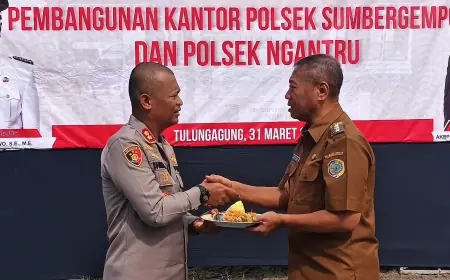 Bupati Gatut Sunu Selesaikan Polemik Lahan Dua Mapolsek di Tulungagung, Pembangunan Dimulai