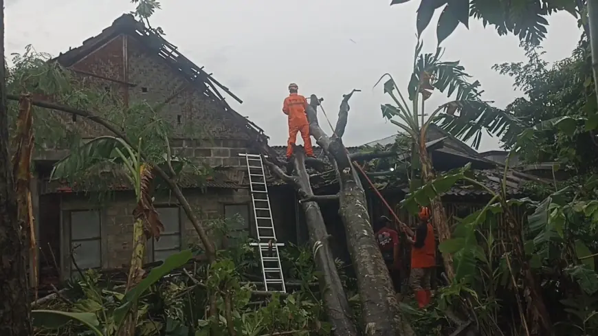 Puluhan Rumah Warga Tulungagung Rusak Diterjang Angin Kencang