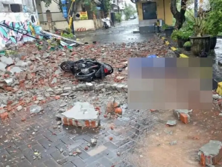 Cuaca Ekstrem di Surabaya Kembali Makan Korban, Emak-emak Tewas Tertimpa Tembok Bangunan Kosong