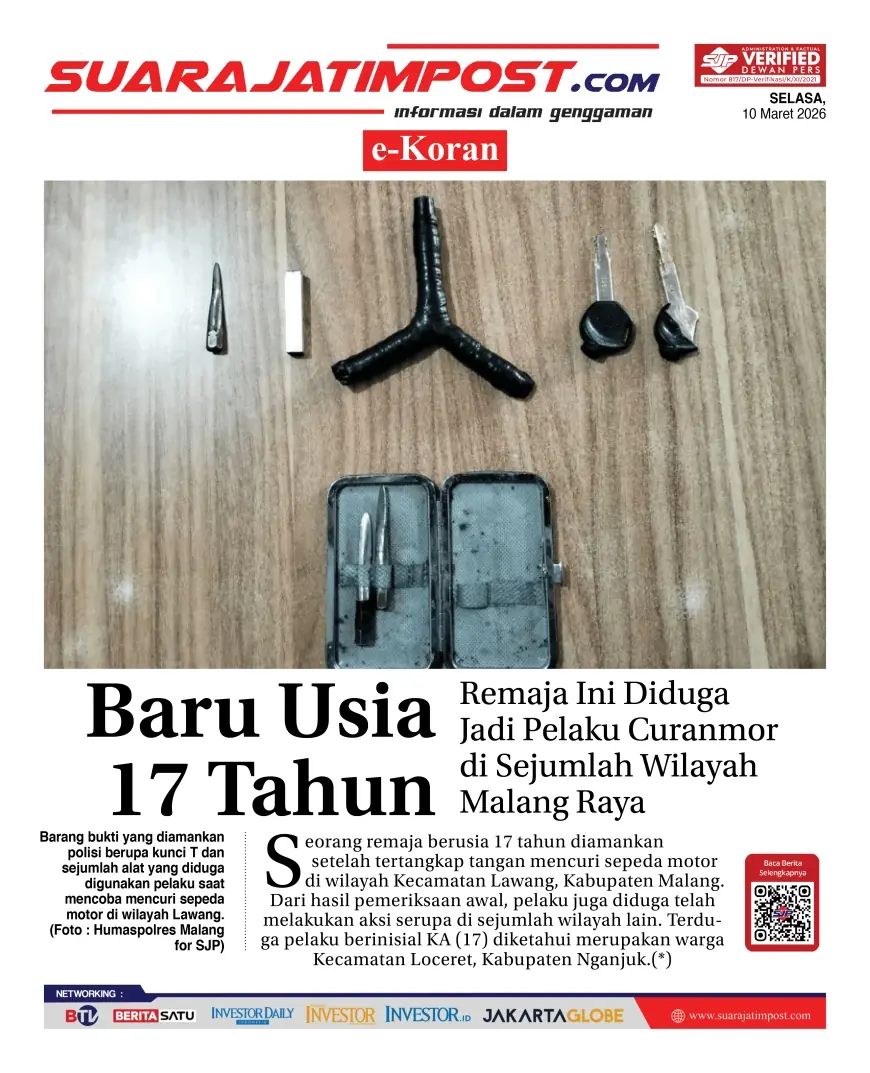 e-Koran, Edisi Selasa, 10 Maret 2026