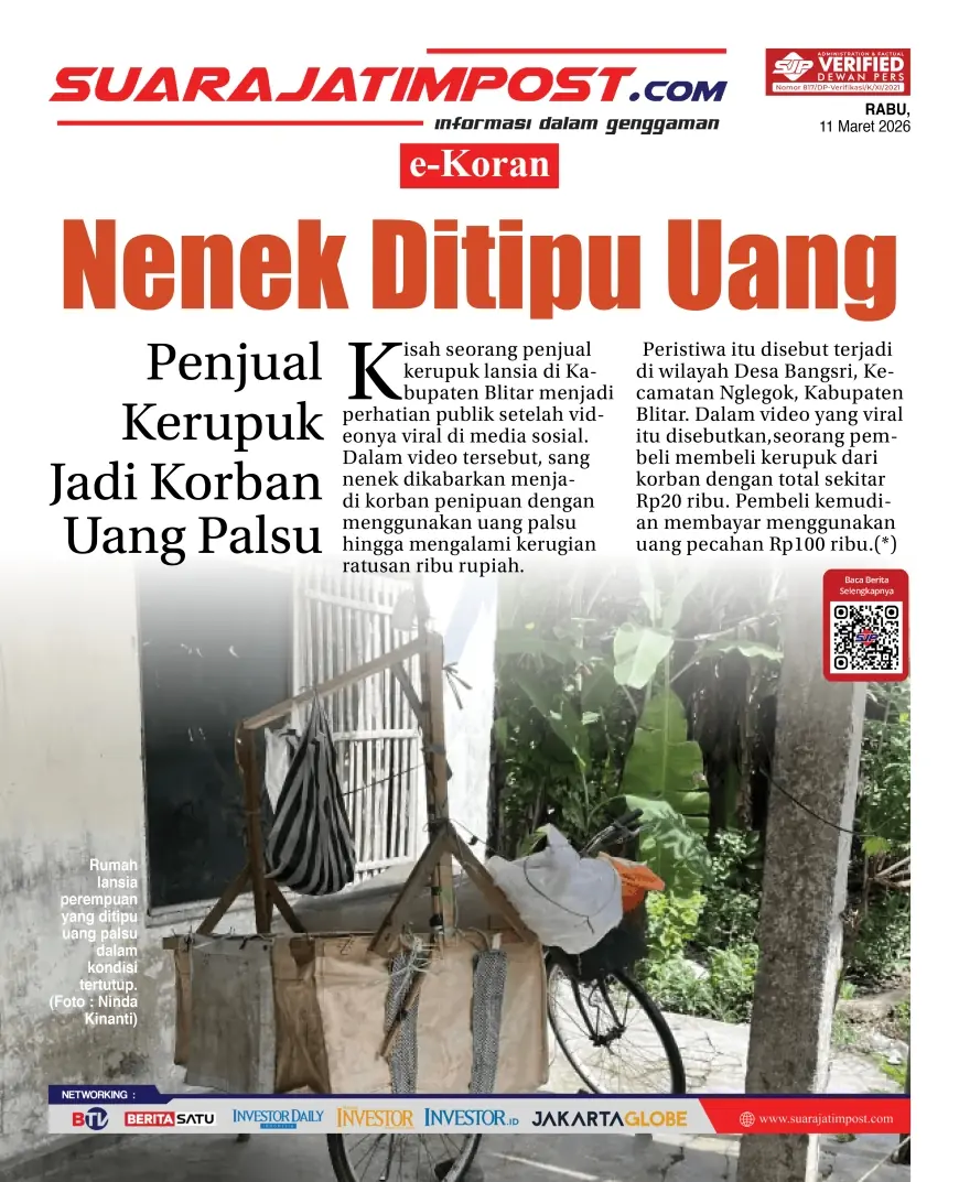 e-Koran, Edisi Rabu, 11 Maret 2026