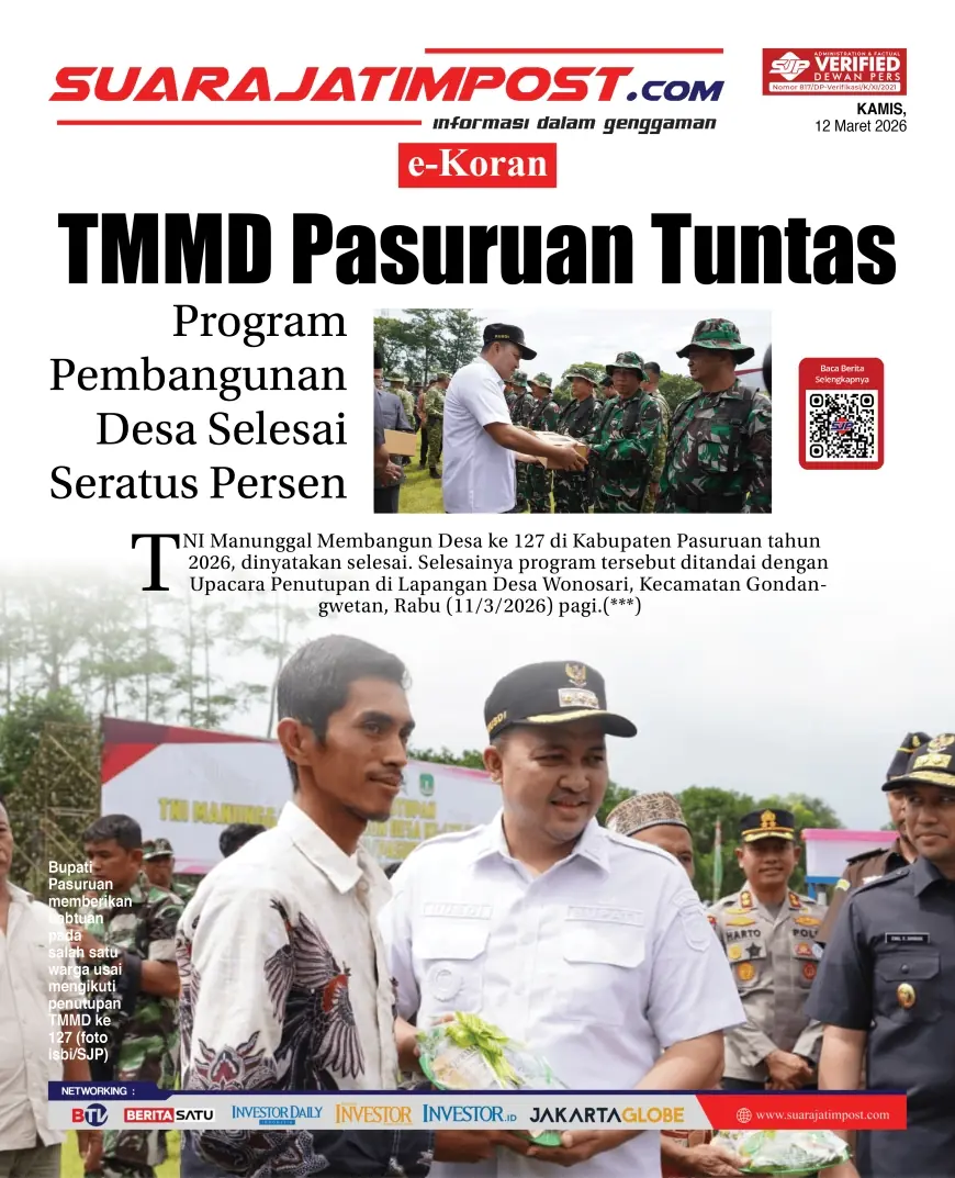 e-Koran, Edisi Kamis, 12 Maret 2026
