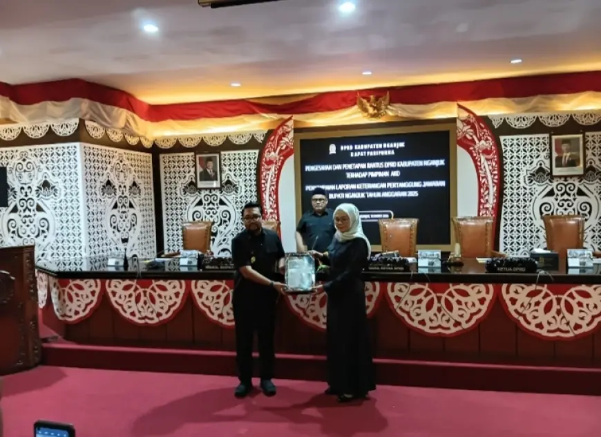 DPRD Nganjuk Gelar Rapat Paripurna Pengesahan Pimpinan AKD dan LKPJ Bupati 2025