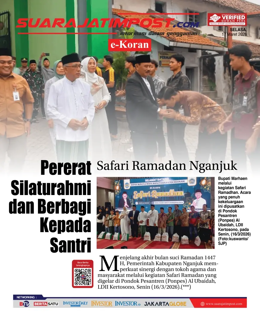 e-Koran, Edisi Selasa, 17 Maret 2026